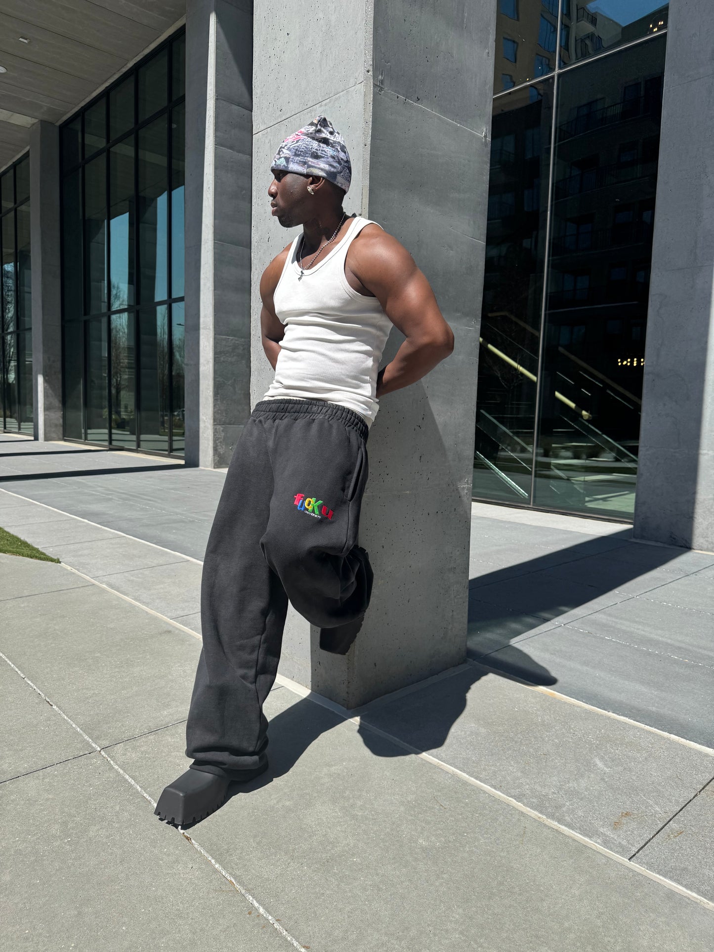 Black "FU" Sweatpants