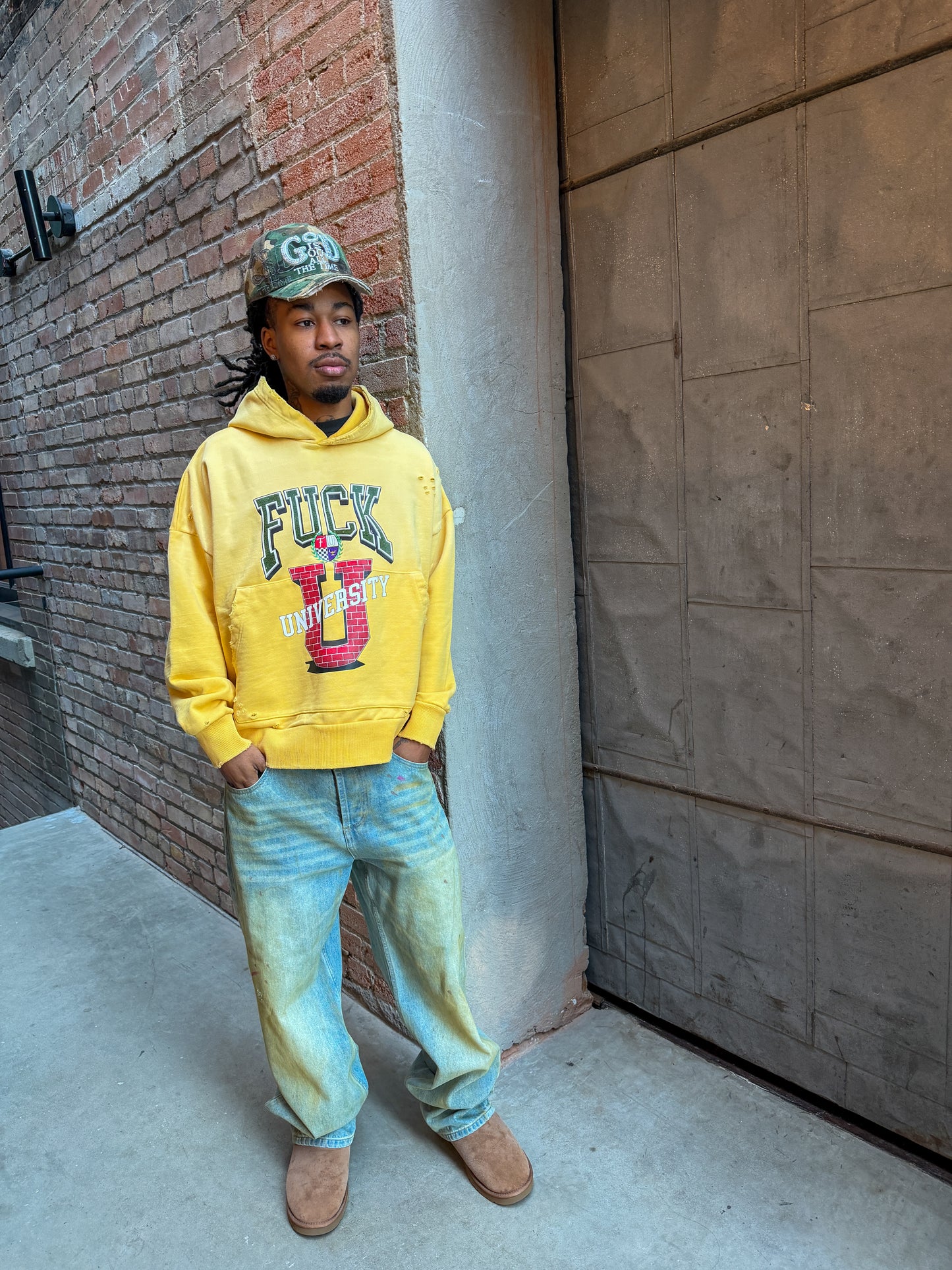 Yellow Wash OG FU Hoodie