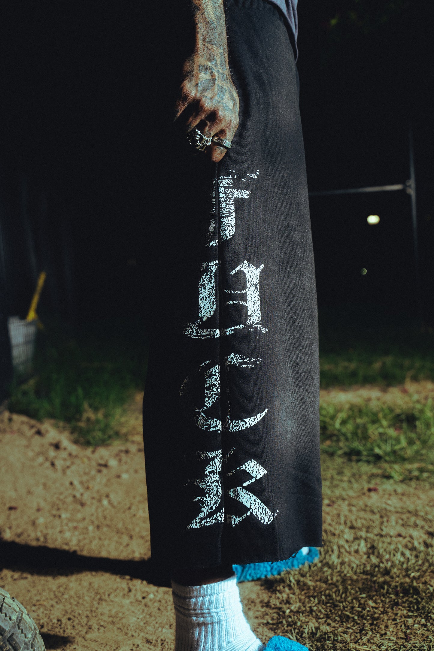 FU Black Wash Sweat Shorts