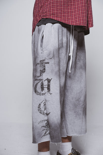 FU Grey Wash Sweat Shorts