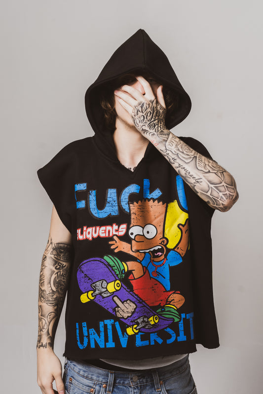 Bart FU Sleeveless  Hoodie