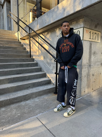 FU Black Wash Sweat Shorts