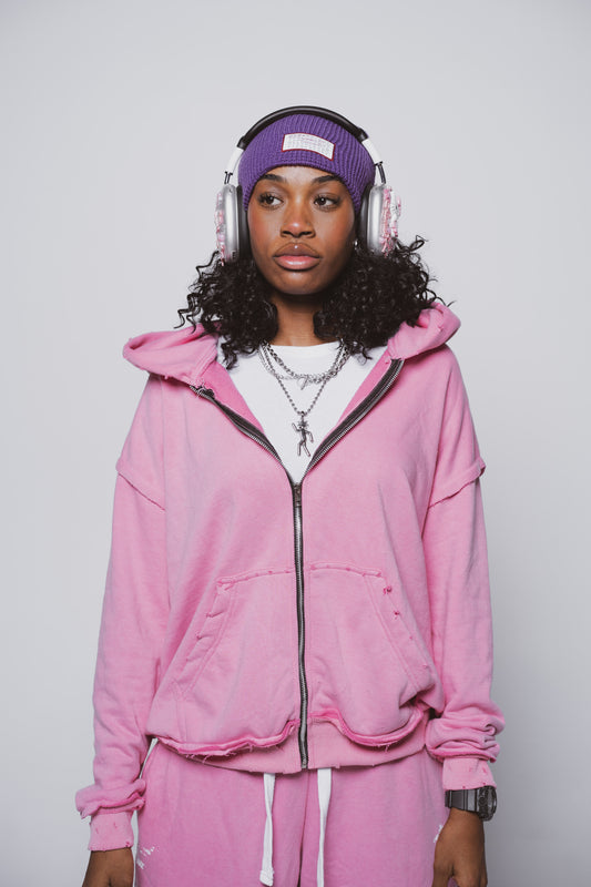 Pink Detention Zip Up Blank
